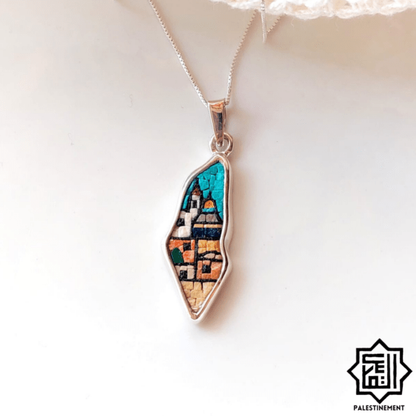 Al Quds necklace in mini-mosaics