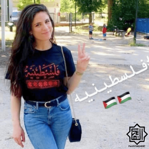 T-shirt “Palestinienne” en rouge