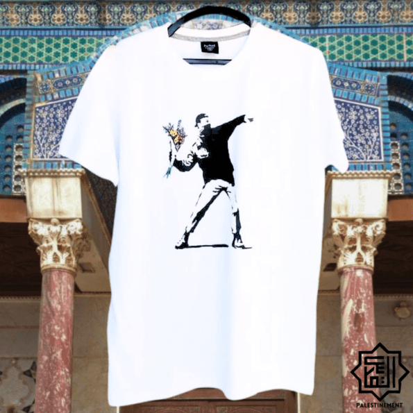 T-shirt "Flower thrower" (Banksy)