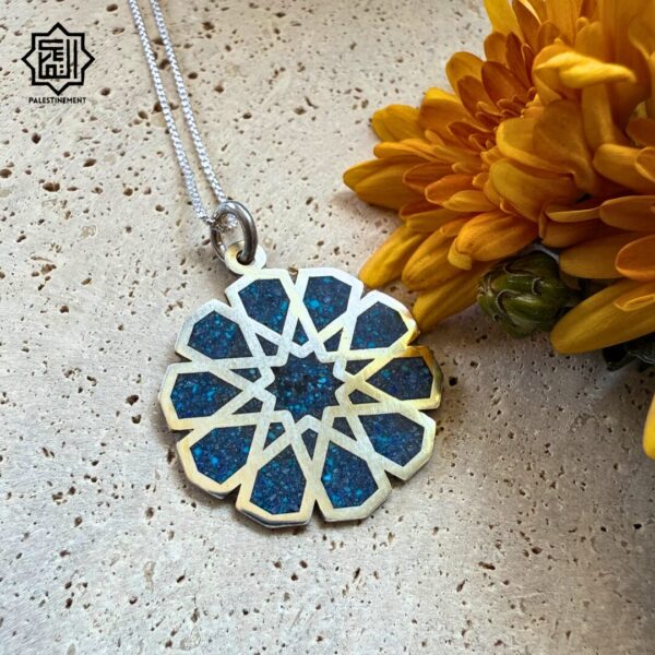 10-Point Islamic Star Pendant – Eilat Stone - Image 3