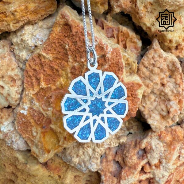 10-Point Islamic Star Pendant – Eilat Stone - Image 4