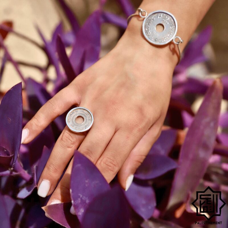 Bague pièce palestinienne 10 mil – Image 3