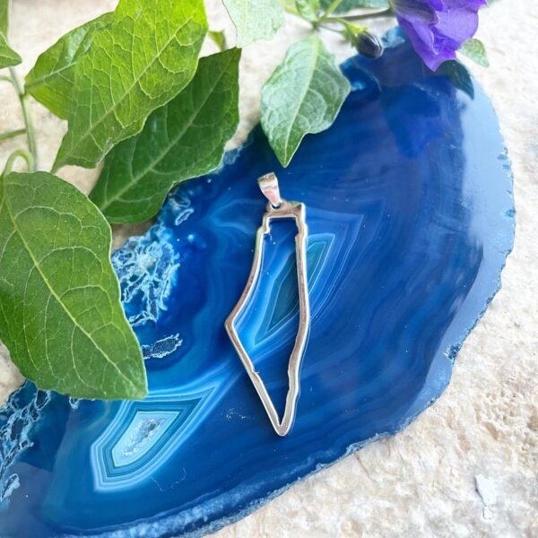 Pendant Palestine Map in Sterling Silver 925 - Image 2