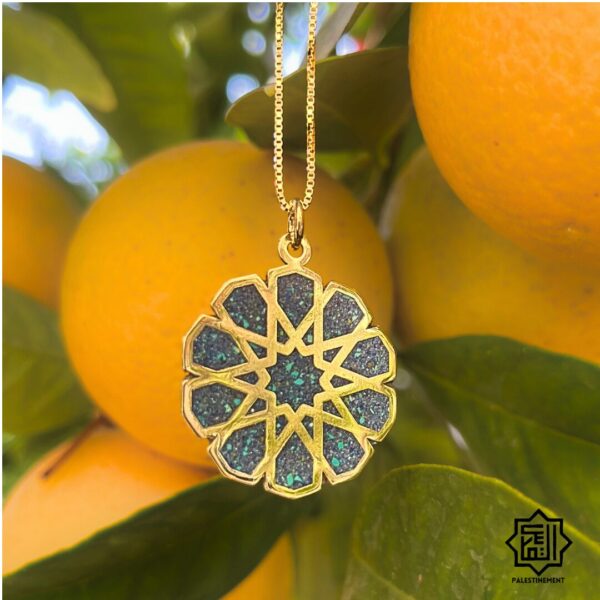 10-Point Islamic Star Pendant – Eilat Stone - Image 2